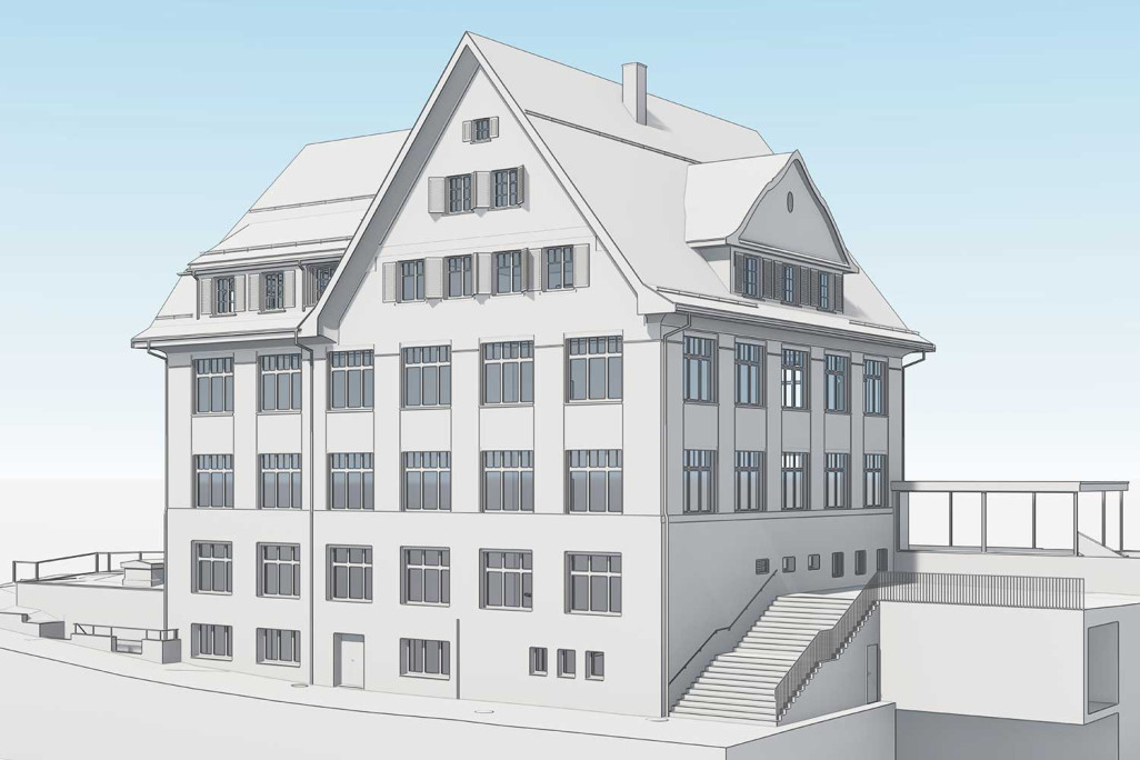 Mesure du bâtiment scolaire Gallus à Mörschwil, HMQ AG