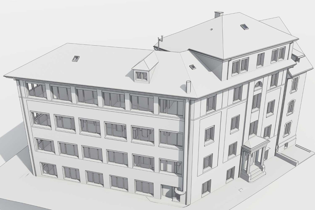 Modélisation 3D avec ArchiCAD d'immeubles résidentiels et commerciaux à Bienne, HMQ AG