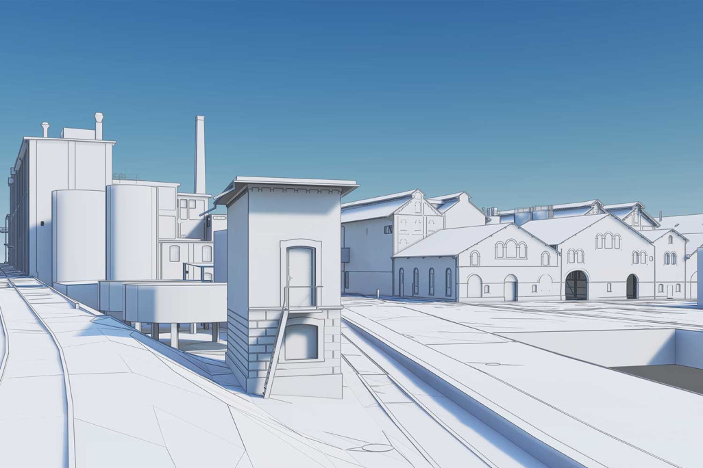 Relevé du bâtiment et modélisation 3D de l'école cantonale et professionnelle à Uetikon am See, HMQ AG