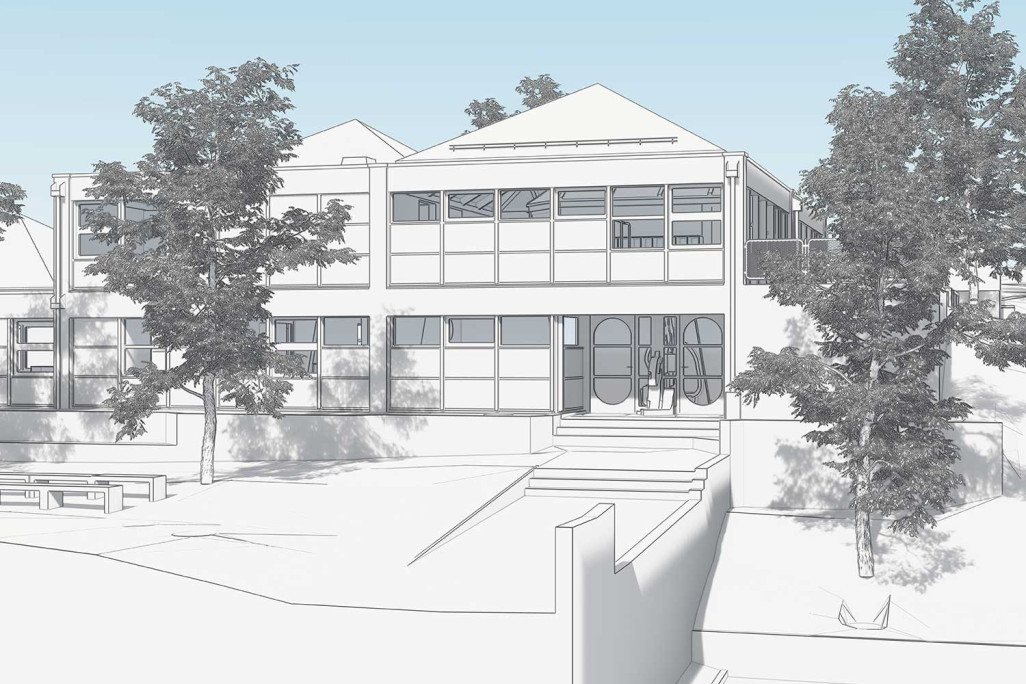 Modélisation 3D avec ArchiCAD d'une école maternelle à Zurich, HMQ
