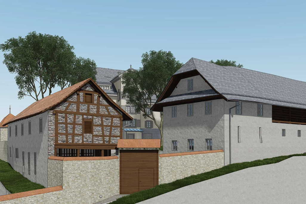 Relevé du bâtiment Mittlerer Feldi à Schwyz, HMQ AG