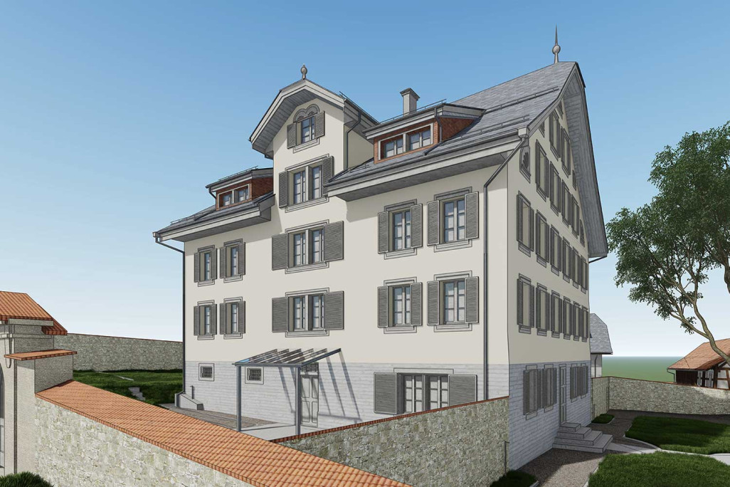 Feldi moyenne à Schwyz sous forme de modèle BIM 3D, HMQ AG