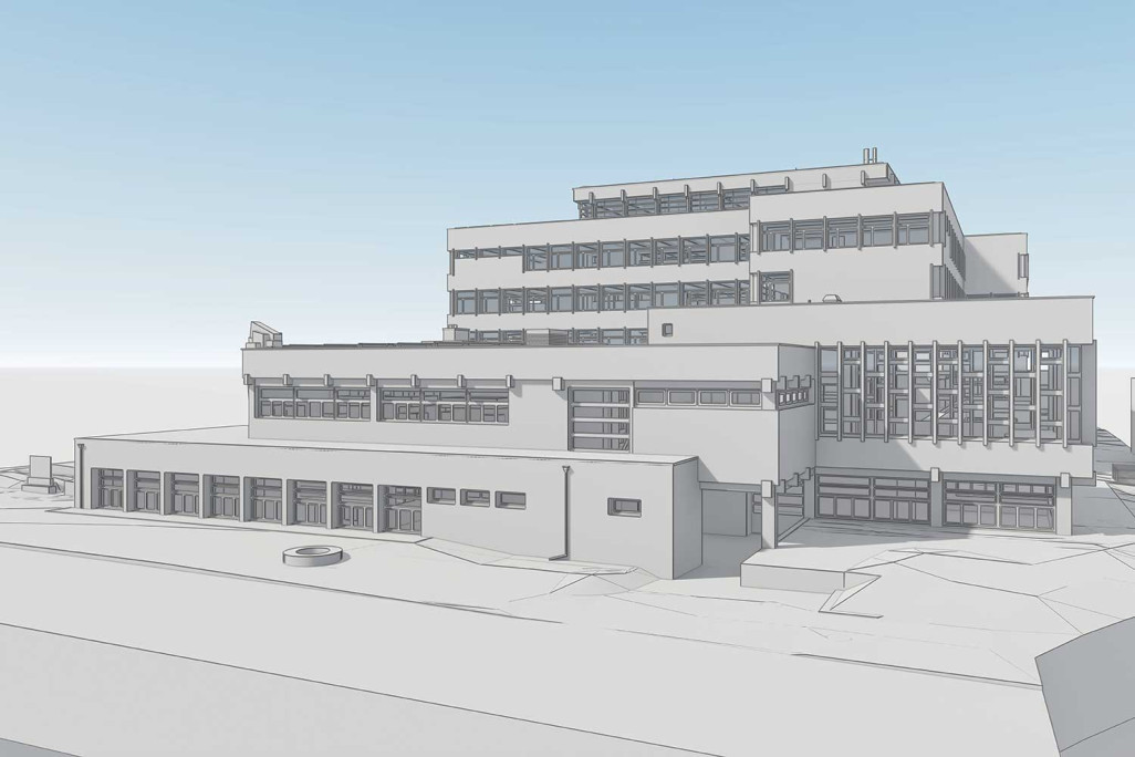 Modèle BIM 3D de l'école professionnelle commerciale de Coire, HMQ AG