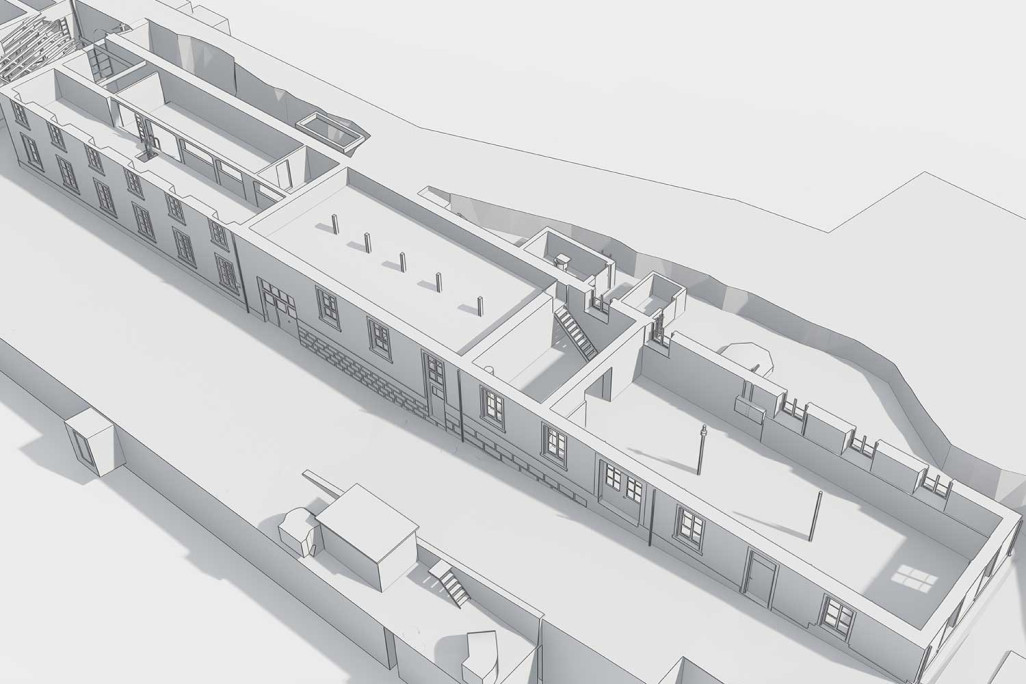 Relevé du bâtiment de la Flumserei à Flums, HMQ AG