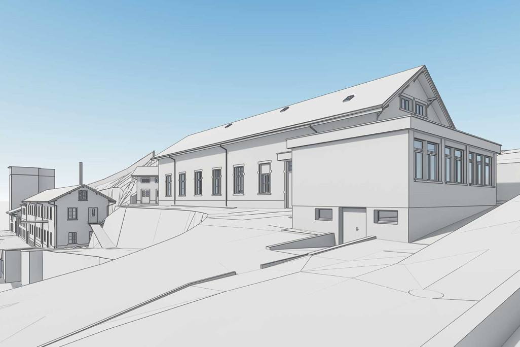 Numérisation laser 3D de la Flumserei à Flums en 3D, HMQ AG