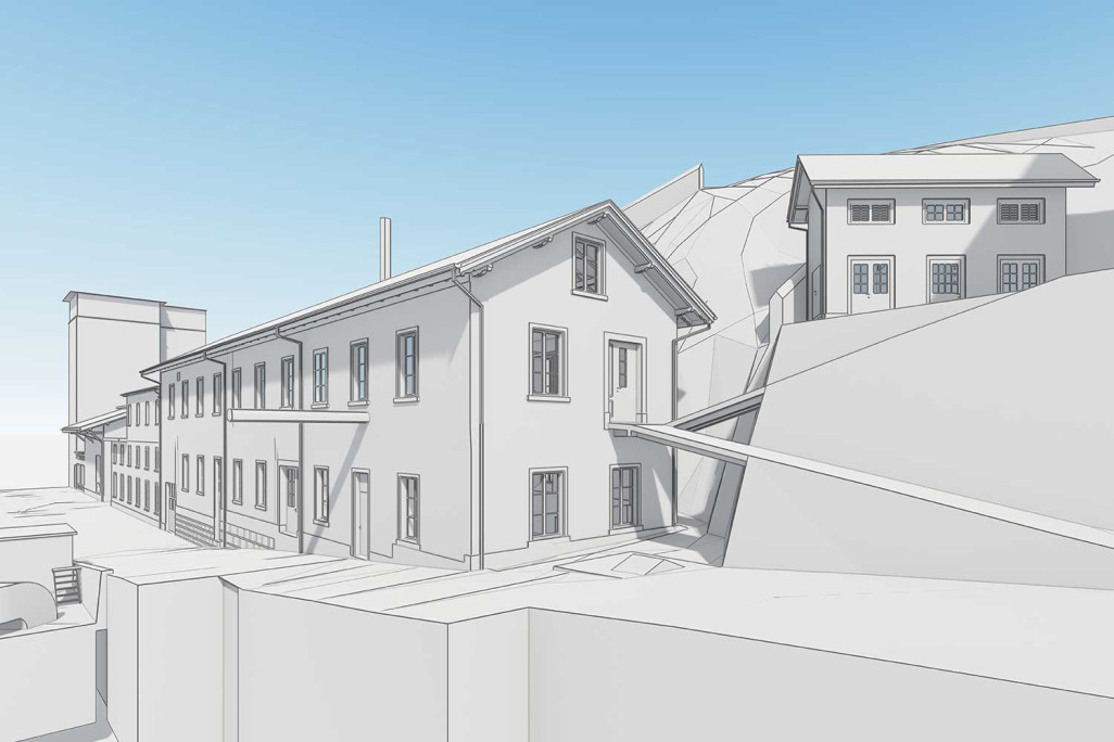 Modèle BIM 3D de la Flumserei à Flums en 3D, HMQ AG