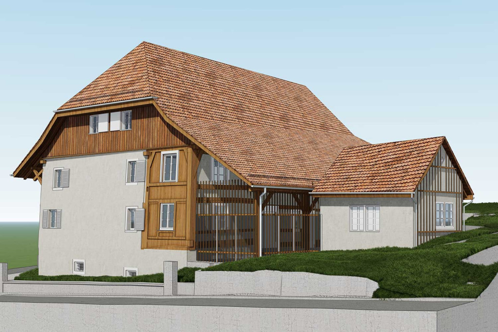 Modèle 3D, ArchiCAD et IFC, du musée local de Höngg à Zurich, HMQ AG