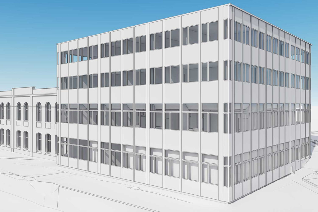 Installation industrielle du XXe siècle à Wetzikon en 3D, HMQ AG