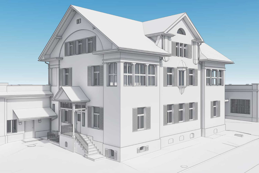 Modélisation 3D avec ArchiCAD d'un site industriel à Wetzikon, HMQ AG