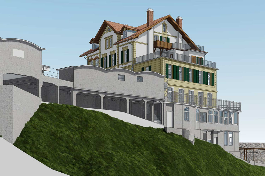 Modélisation 3D avec ArchiCAD d'un immeuble résidentiel et commercial à Berne, HMQ AG