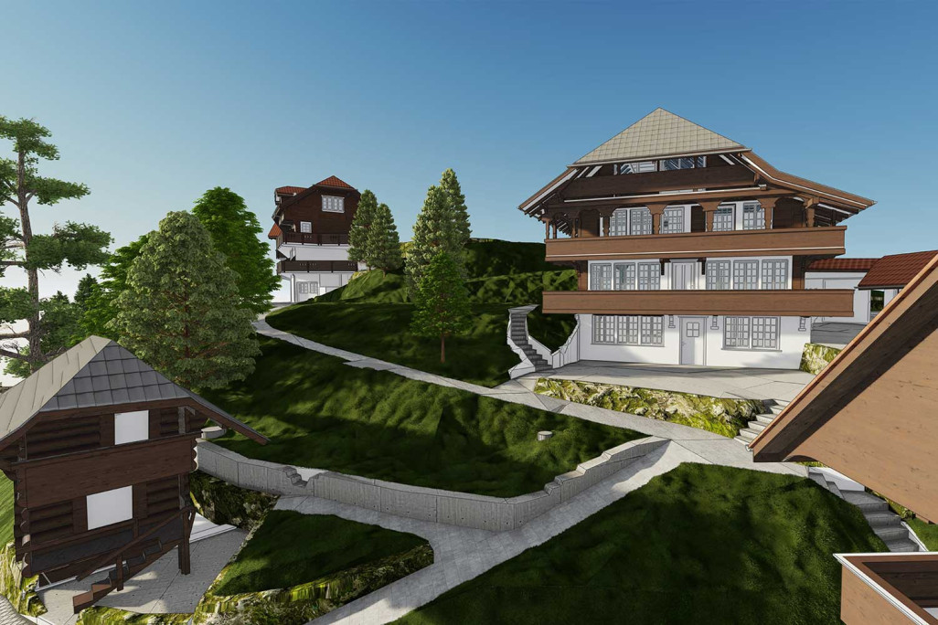 Modèle 3D de l'hôtel Appenberg à Zäziwil, HMQ AG