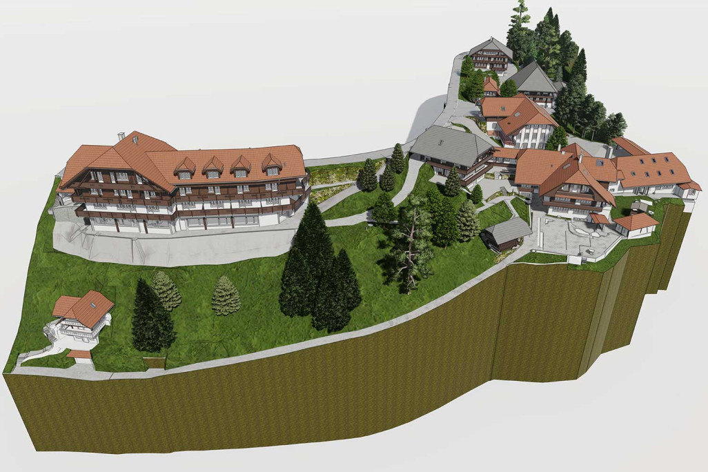 Mesures du bâtiment de l'hôtel Appenberg à Zäziwil, HMQ AG