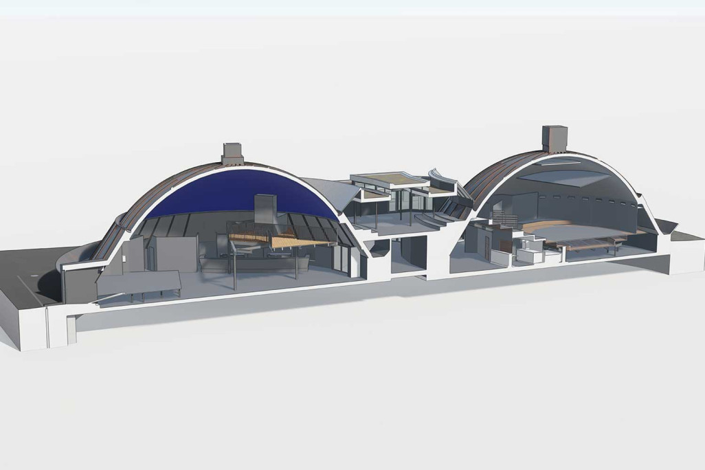 Centre culturel Gaskessel sous forme de modèle BIM 3D, HMQ AG