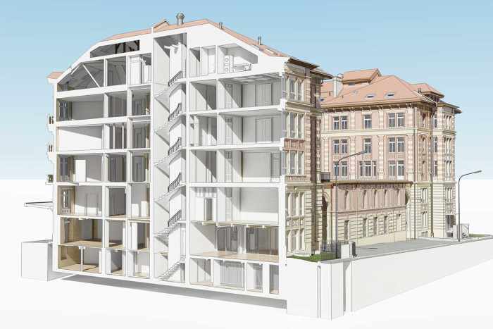 Immeuble résidentiel et commercial