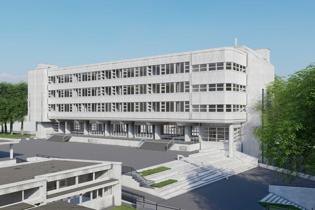 Modèle BIM 3D du complexe scolaire Tscharnergut à Berne, HMQ AG