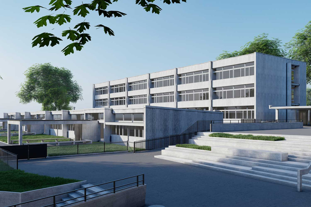 Modélisation 3D avec ArchiCAD du complexe scolaire Tscharnergut à Berne, HMQ AG