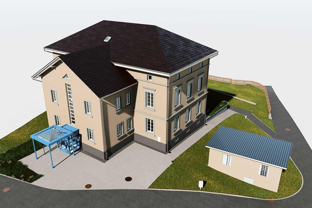 Modélisation 3D avec Archicad, maison communale à Meisterschwanden, HMQ AG