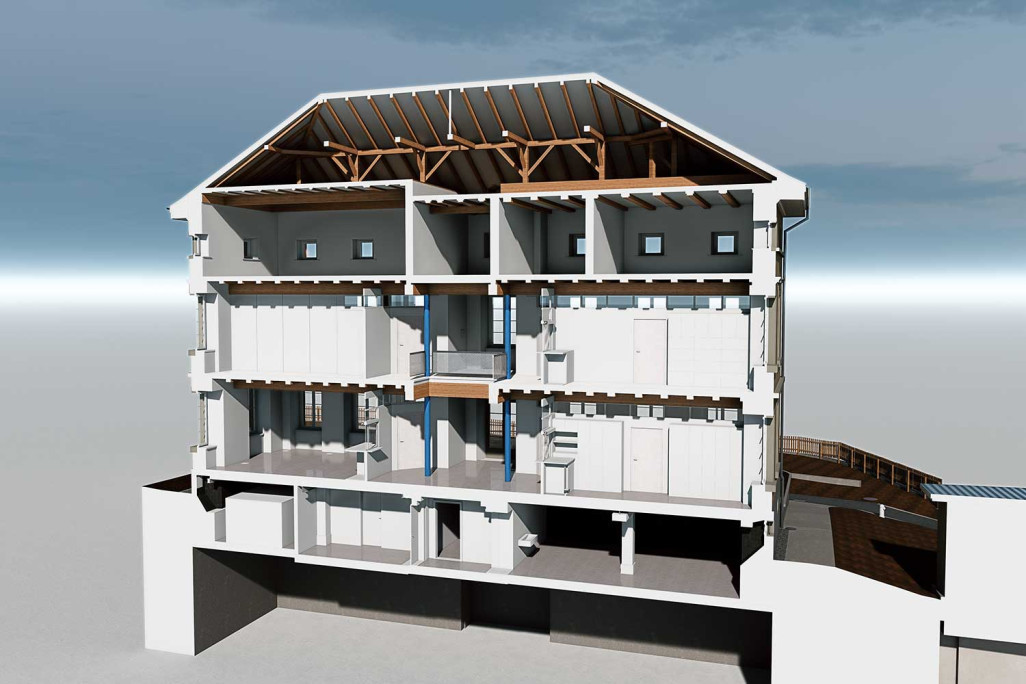 Maison communale à Meisterschwanden, modèle BIM 3D comme base de planification, HMQ AG