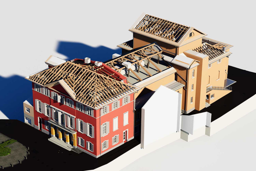 Maison de Tell à Altdorf, dans le canton d'Uri, sous forme de modèle 3D, HMQ AG