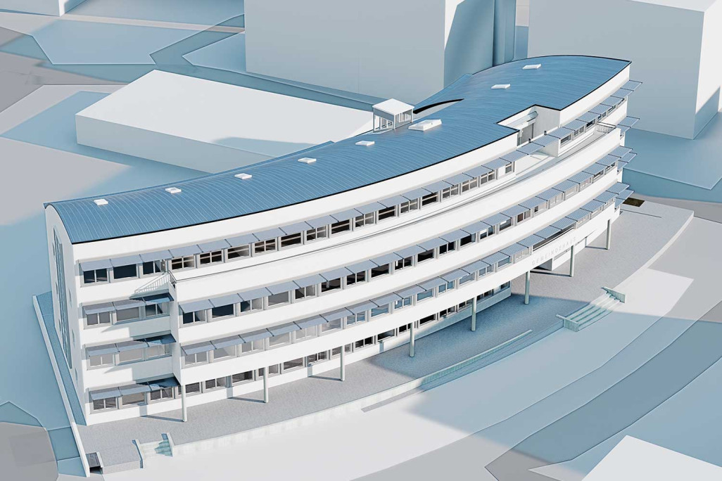 Nuage de points 3D servant de base au modèle 3D de la maison communale de Stäfa, HMQ AG