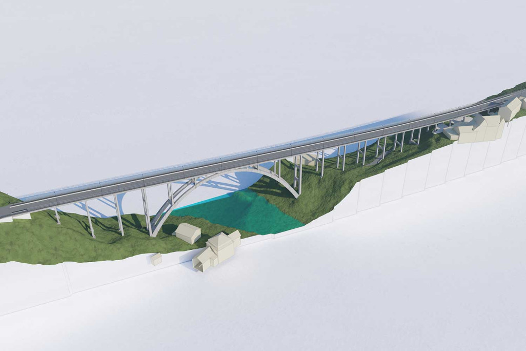 Saint-Gall, pont Fürstenland : modèle BIM 3D, HMQ AG