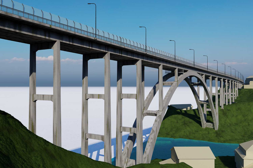 Saint-Gall, pont Fürstenland : laserscanning 3D, HMQ AG