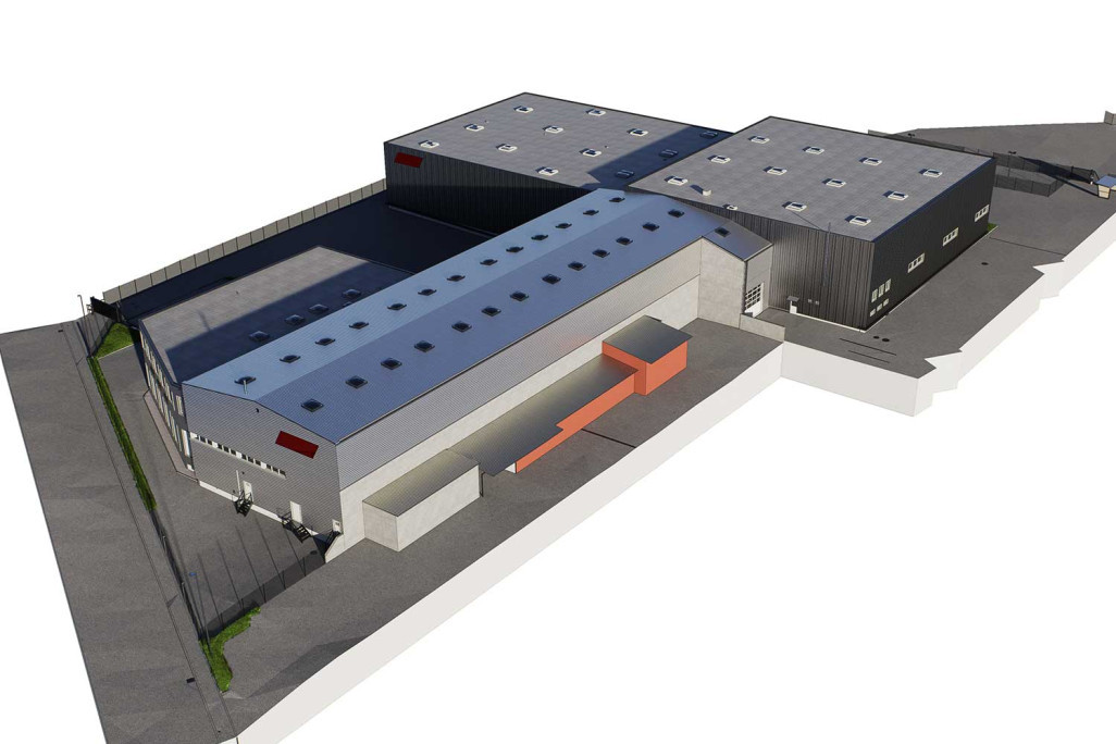 Bussigny (VD), modélisation 3D d'un entrepôt avec BIM et exportation IFC, HMQ AG