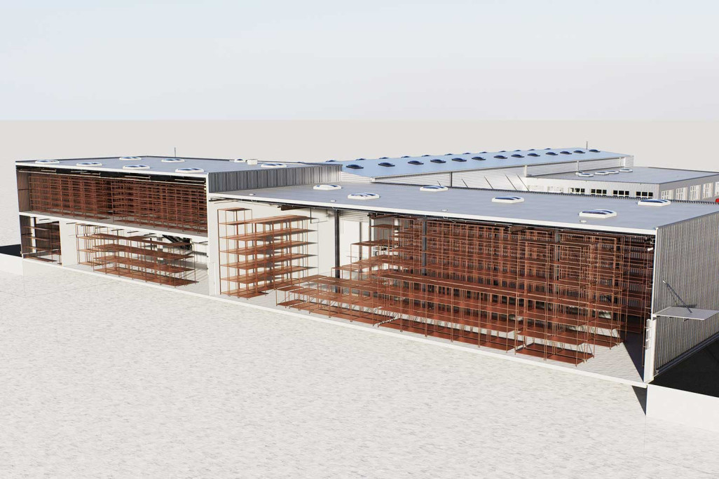 Bussigny (VD), entrepôt – relevé 3D du bâtiment, HMQ AG