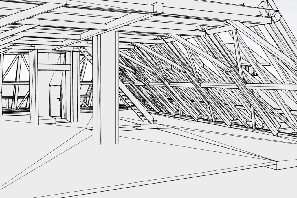 Modèle 3D des combles, HMQ AG