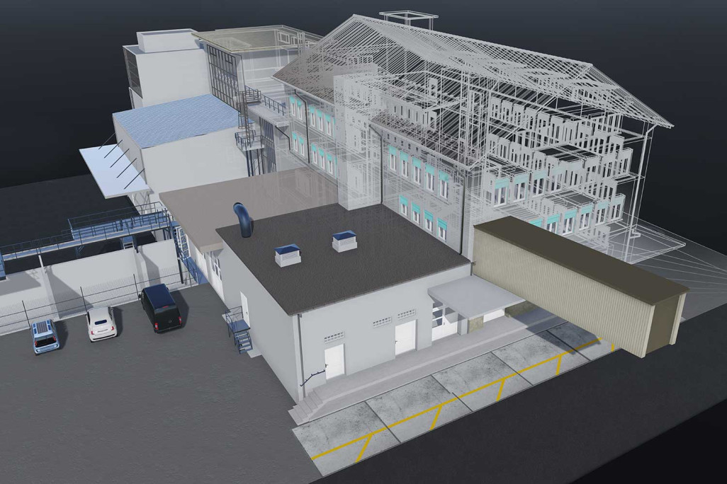 Sursee, centrale thermique Ramseier, modèle 3D, HMQ AG