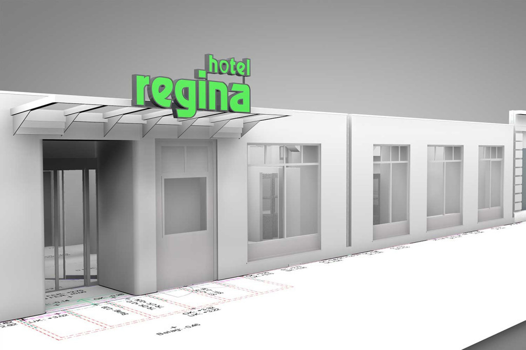 Modèle 3D, Zurich Hôtel Regina, HMQ AG