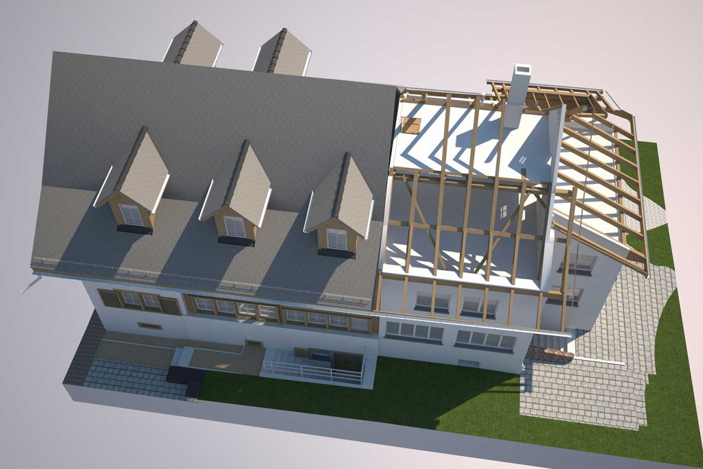 Modélisation 3D à partir du relevé du bâtiment, HMQ AG