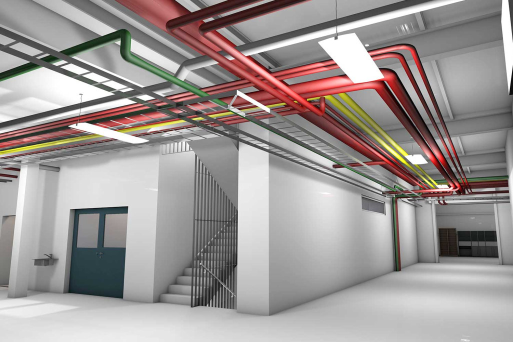 Modèle CAO 3D avec domotique en 3D, Migros, HMQ AG