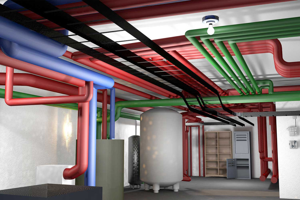 Modélisation 3D, y compris les installations techniques du bâtiment, Migros, HMQ AG