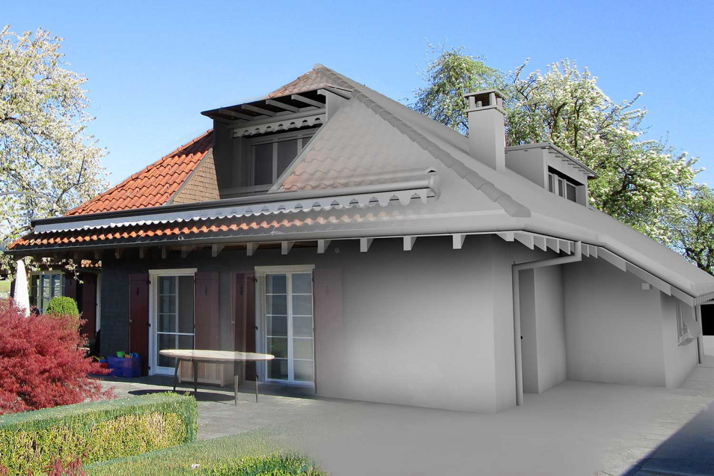 Modèle CAO 3D issu du relevé du bâtiment, HMQ AG