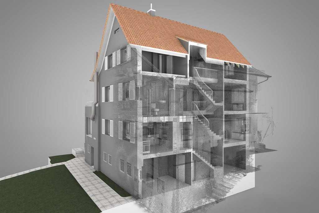 Thalwil ZH, modèle 3D à partir d'un nuage de points, HMQ AG