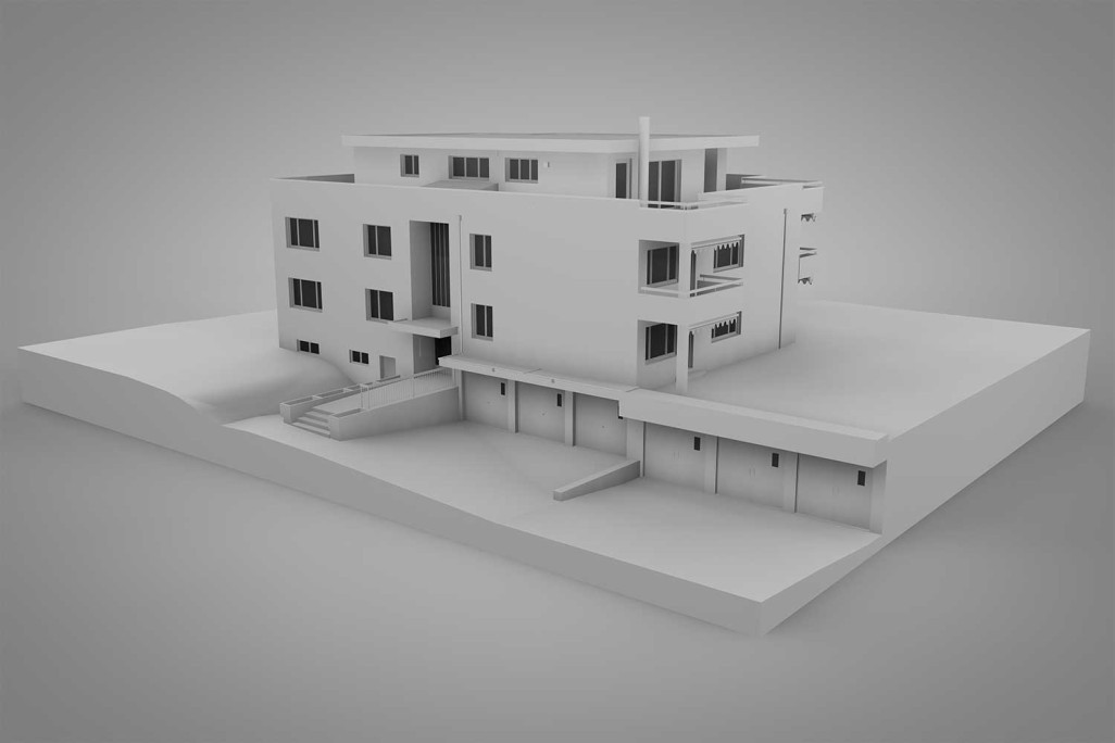 Immeuble collectif à Opfikon ZH, modèle 3D, HMQ AG