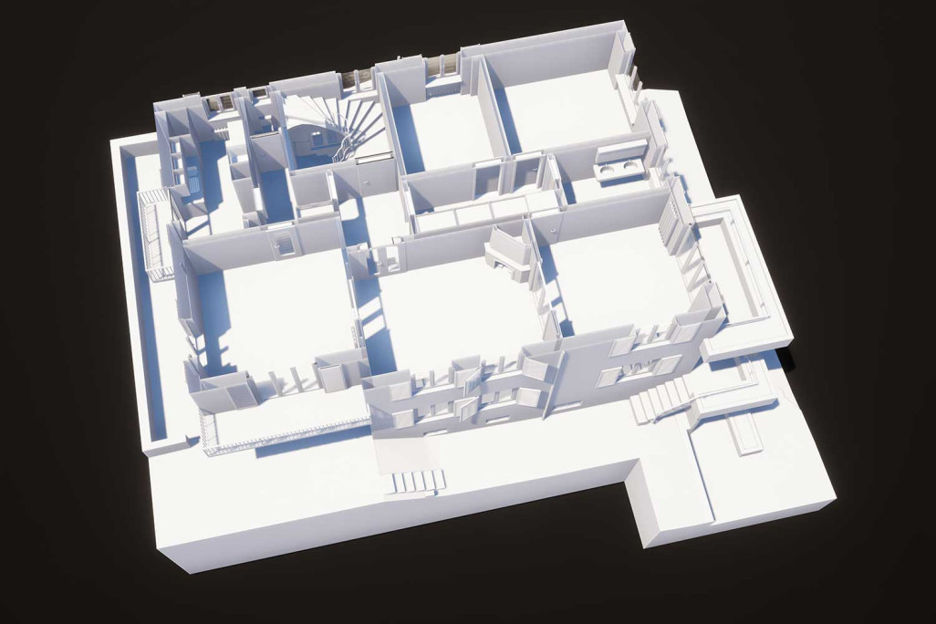 Plan 3D d'un immeuble collectif, HMQ AG
