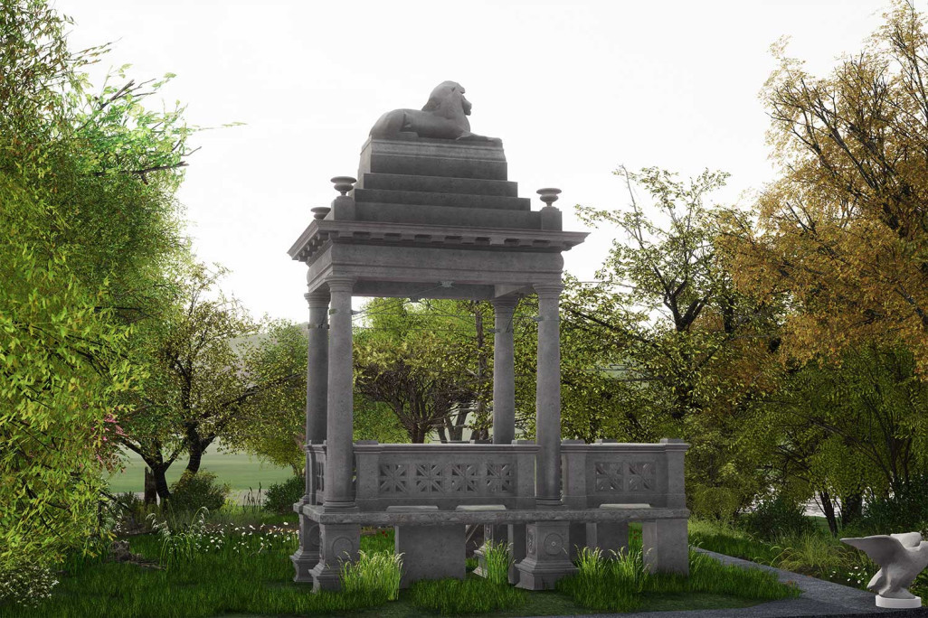 Pavillon des lions, modélisation 3D, HMQ AG