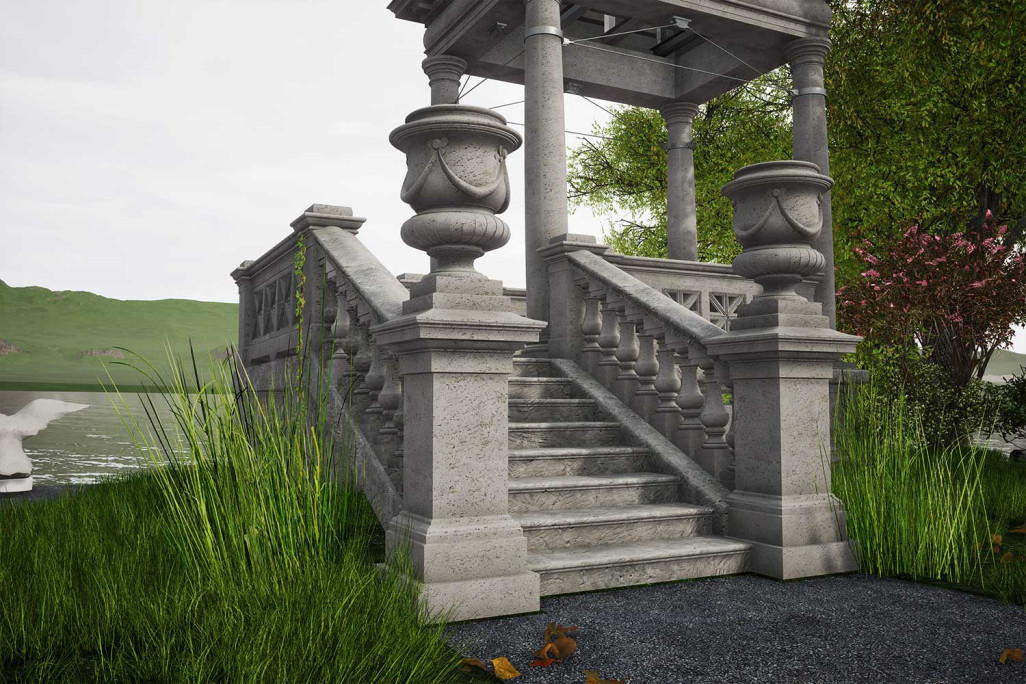 Pavillon des lions, modèle 3D, HMQ AG