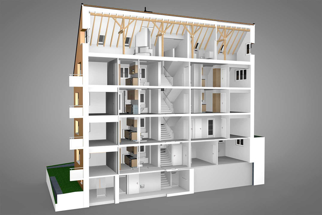 Zurich, plan de coupe 3D, HMQ AG