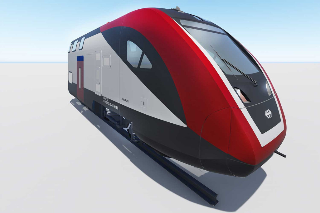 Avant du train Bombardier, modèle 3D, HMQ AG