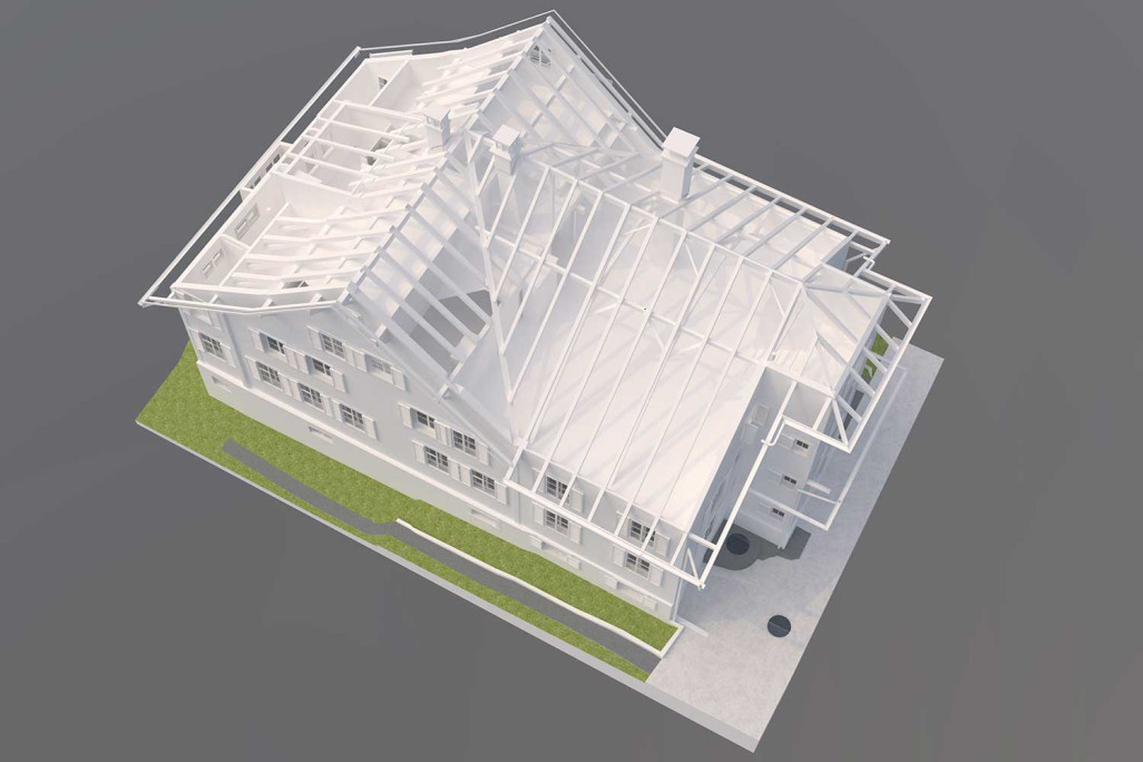 Modèle 3D dans les combles, HMQ AG