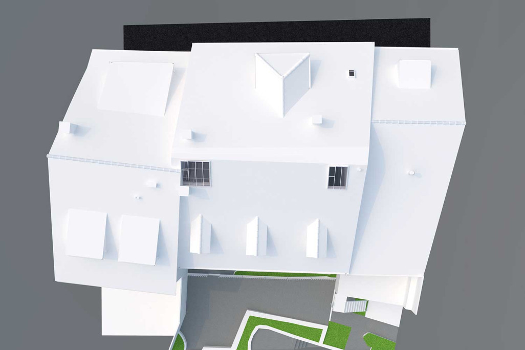 Vue aérienne d'un modèle 3D, HMQ AG