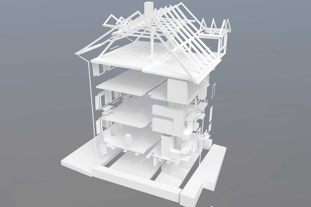 Modèle CAO 3D de la structure du bâtiment, HMQ AG