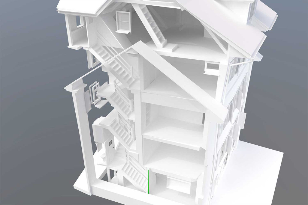 Modélisation CAO 3D à partir du relevé du bâtiment, HMQ AG