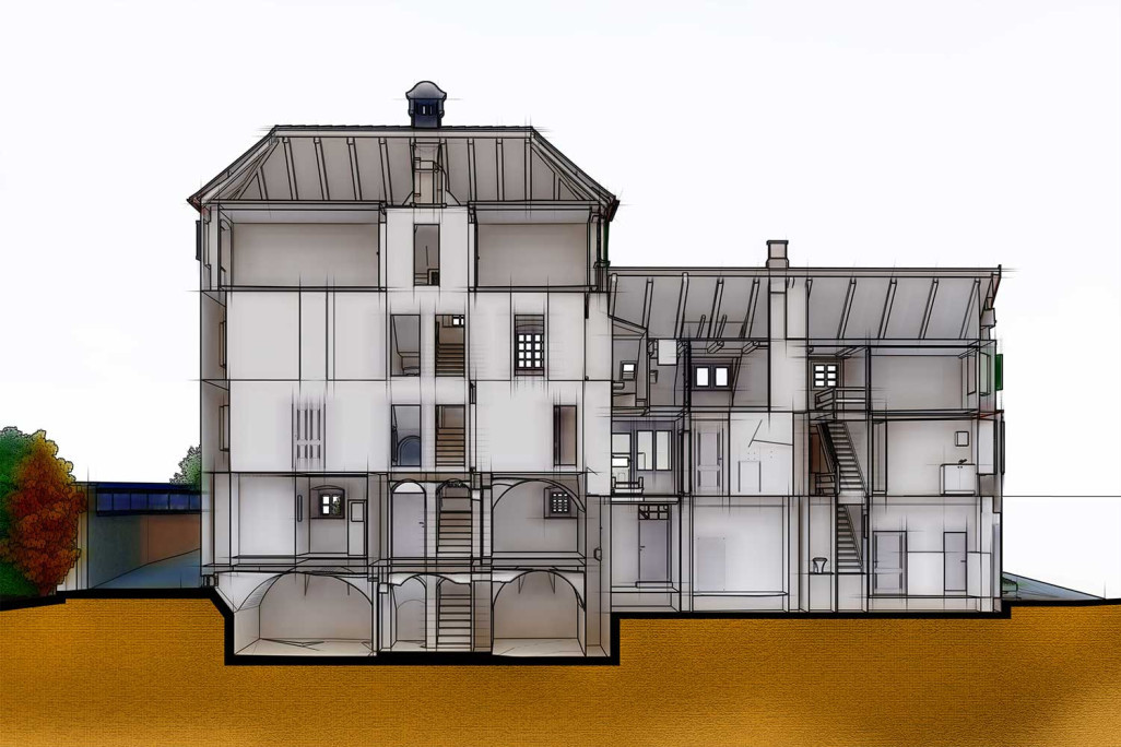Modèle 3D coupe longitudinale, HMQ AG