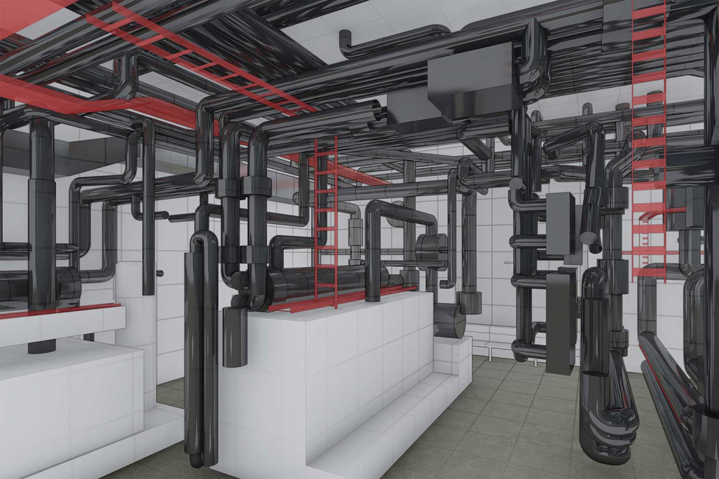 Modèle CAO 3D avec domotique, HMQ AG