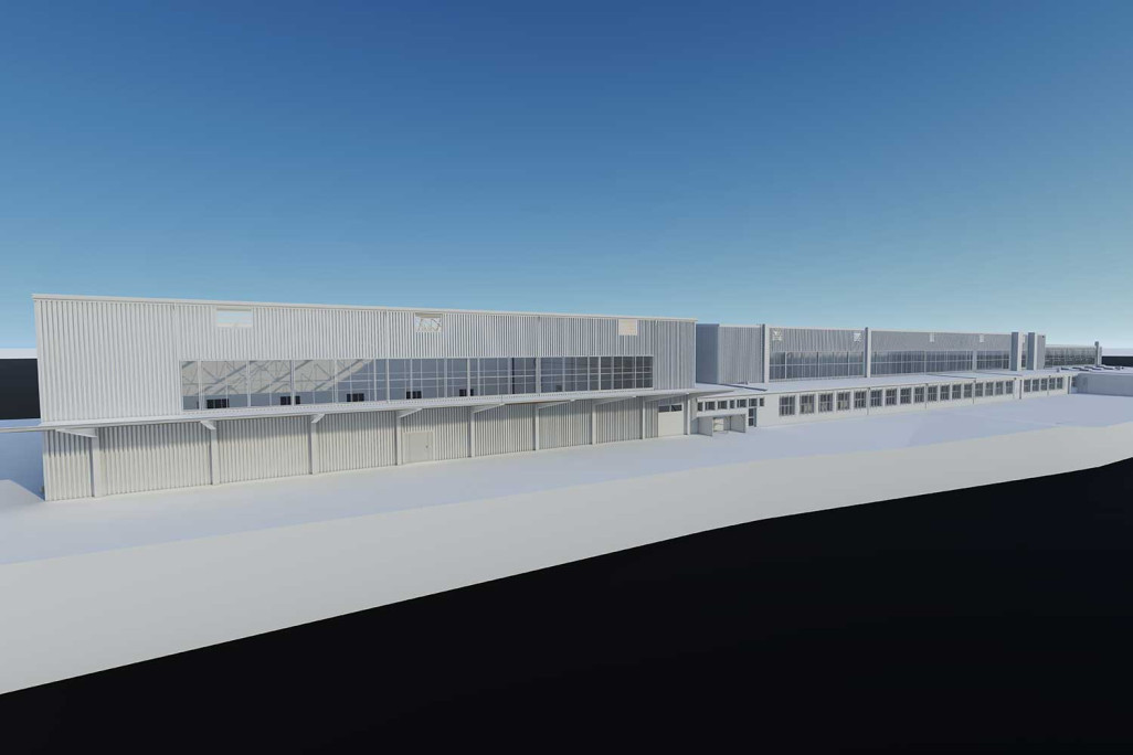 Modèle 3D, aérodrome de Dübendorf, HMQ AG