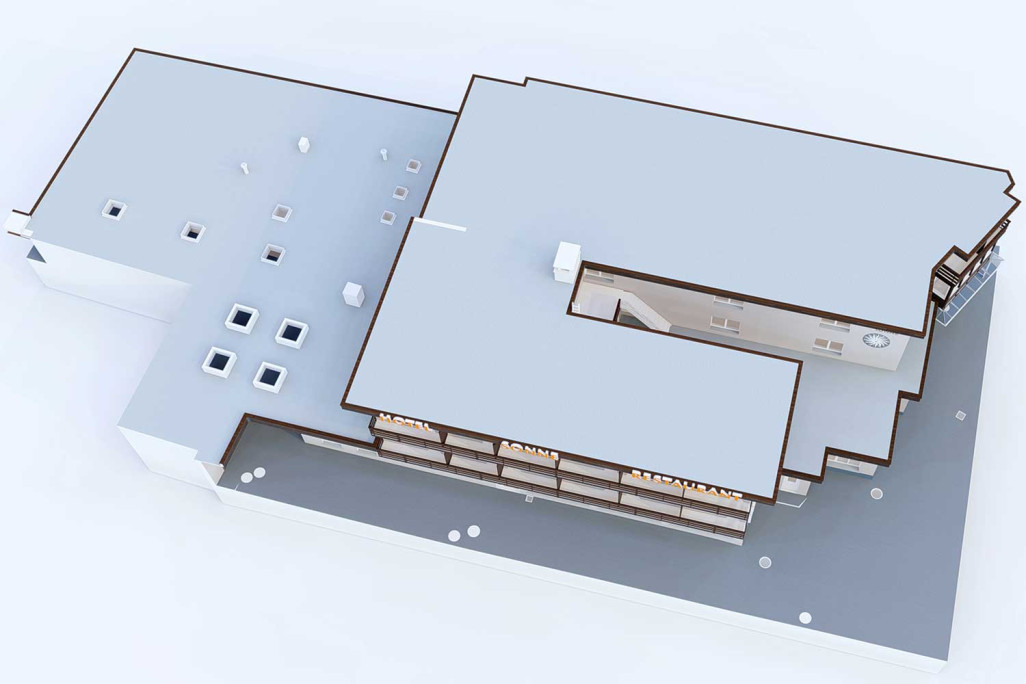 Modèle 3D vu de dessus, HMQ AG